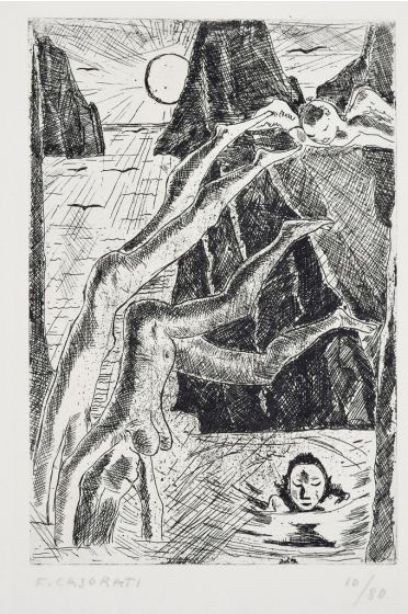 Dips in Capri by Felice Casorati - Contemporary artwork