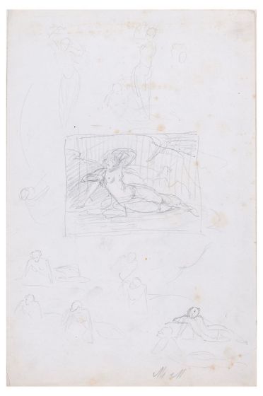 Composition With Nude Woman by Anonymous - Modern Artwork