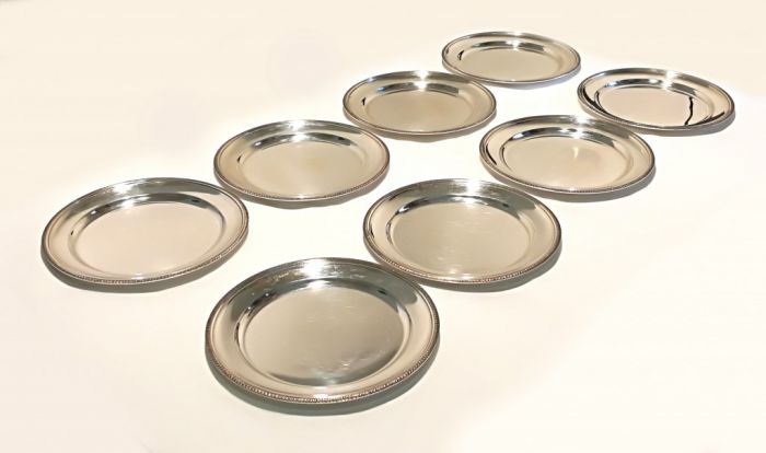 Set of Eight Silver Dishes by Anonymous - Decorative Object