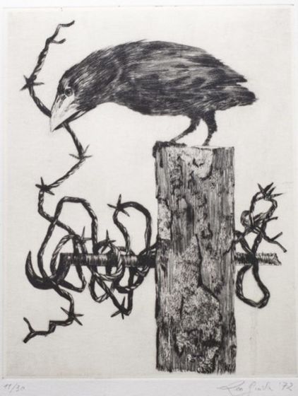 Predatory, Etching, Black and white, Artwork, Ink, Burin, Modern, Leo Guida