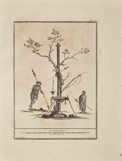 Ancient Roman Tree, Antiquities of Hercolaneum - Giovanni Morghen - Old Master's Artwork