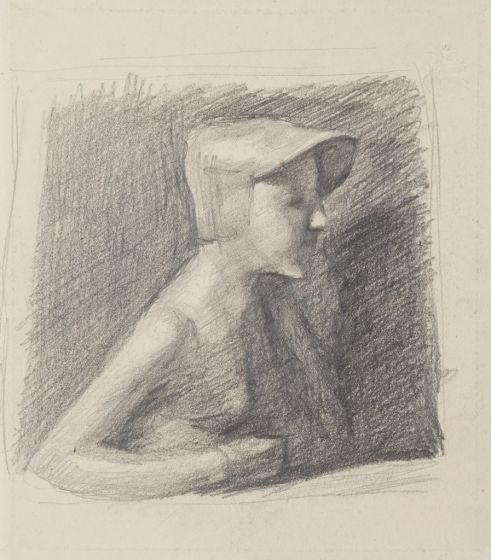 "Subject Posing" is an original drawing in tempera on paper, realized by an Anonymous Artist of the XX Century . 