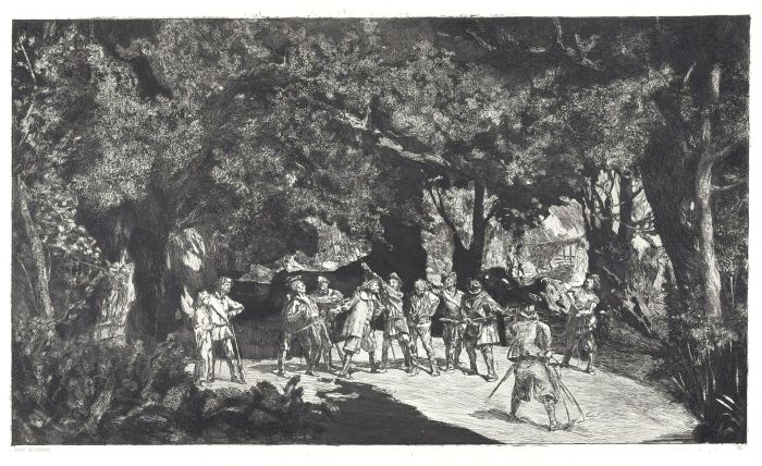 Simplicius Among Soldiers From "Intermezzi" by Max Klinger -  Modern Artwork