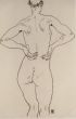 Weiblicher Rückenakt by Egon Schiele - Modern Artwork