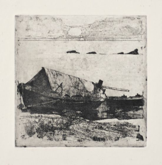 Giovanni Fattori, Etching, Print, Artwork, Modern Art, Italian Print, Boats