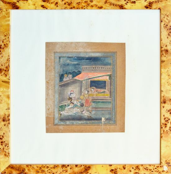 Indian Miniature - Fight - Modern Artworks 