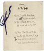 Autograph Poem by William Winter
