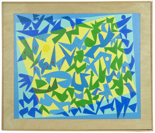 Abstract in Yellow and Blue