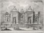 Giuseppe Vasi, Villa antica con scena di Giostra, Etching, 1774.