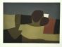 Volcanoes is an original print in etching technique on cardboard, signed by Afro Basaldella (1912-1976), in 1974s.