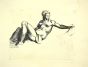 Mythological Figure, d'apres Nature, is an original etching on cardboard realized by Regnault in the second half of the XX century, in 1965s.