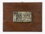 Wood Base with Brass Relief