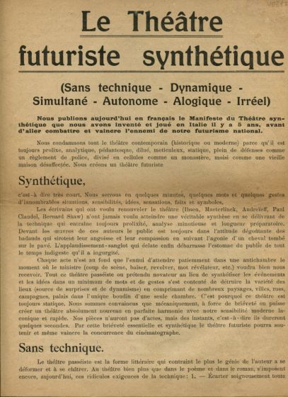 Le Théâtre Futuriste Synthétique