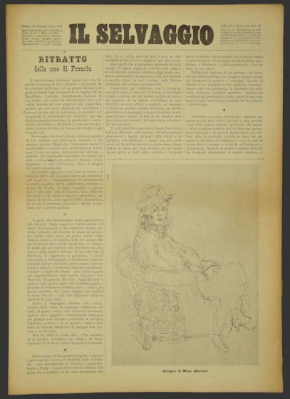 "Il Selvaggio no.1- 1934", Illustrated by Mino Maccari- Art Magazine