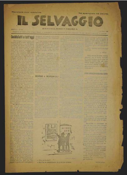 "Il Selvaggio no.8-9- 1925", Illustrated by Mino Maccari- Art Magazine
