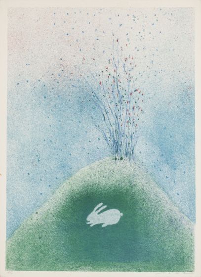 “The Rabbit on Volcano" by None - Contemporary Artwork