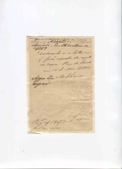 Autograph Document by Luis Alves de Lima