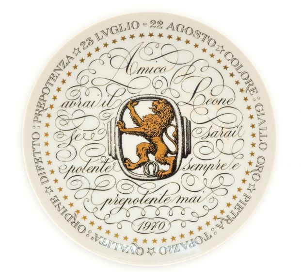 Leo - from Zodiac Plate Series by Piero Fornasetti - Design and Decorative Object