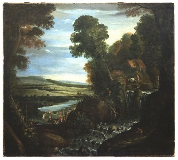 Landscape With Figures by Matthijs Bril - Old Master 