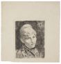 "Portrait" is an original drawing in etching, realized by an Anonymous French Artist of the XX Century . 
