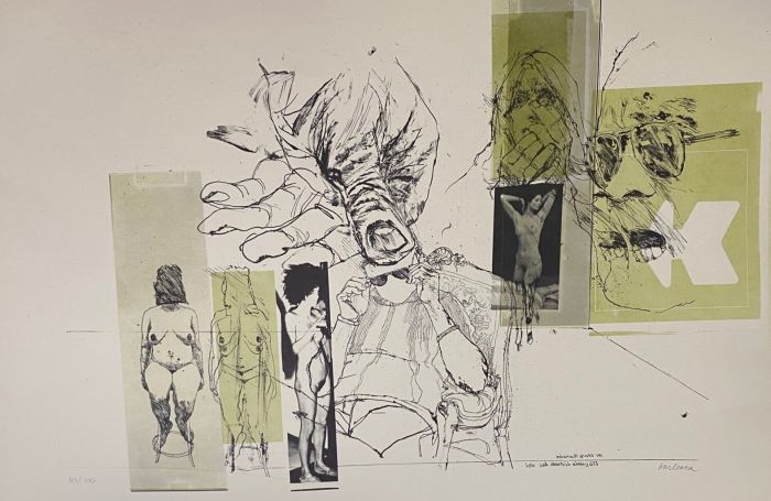 Per Eros e Thanatos is an original lithograph realized by Sergio Barletta. 