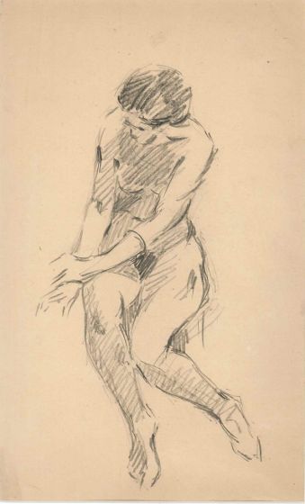 Sitting Sketched Nude 