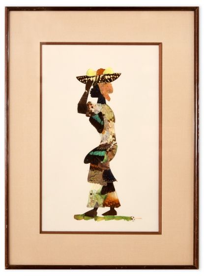 African Butterfly Woman by Anonymous French - Contemporary Artworks