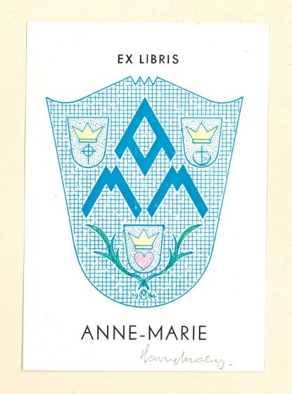 Ex Libris Anne-Marie - Modern Artwork 
