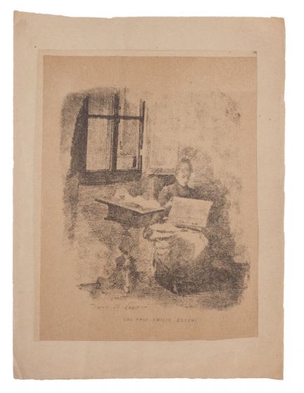 “Reading Woman
 ” by the artist Emilio Zocchi - Modern Artwork
