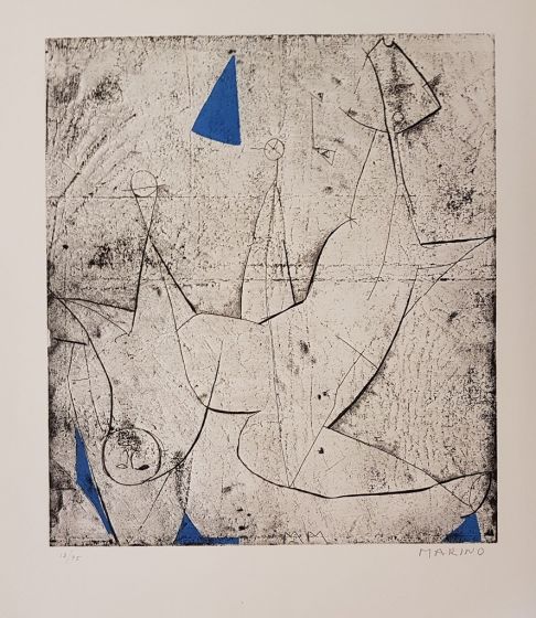 Marino Marini, Miracolo, Colored Etching, 1970, Paris, Crommelynck, Modern Art, Artwork