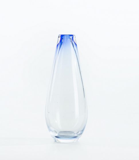 Blue Blended Glass Vase by Anonymous - Decorative Object