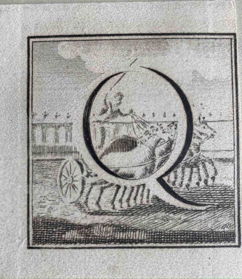 Antiquities of Herculaneum  - Letter of the Alphabet  Q