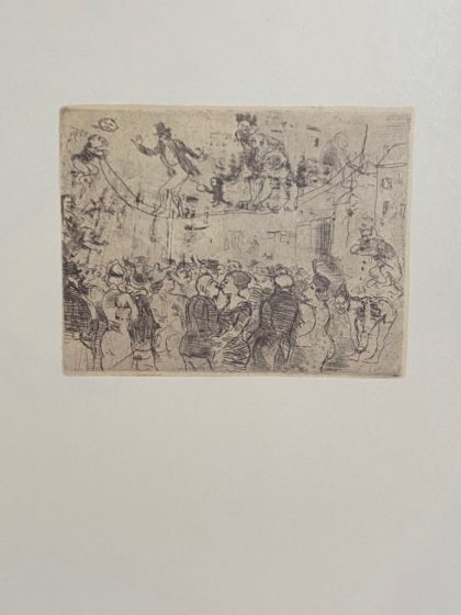 Figures is an original Vintage Offset Print on ivory-colored paper, realized by Franco Gentilini (Italian Painter, 1909-1981), in Late 20th Century.