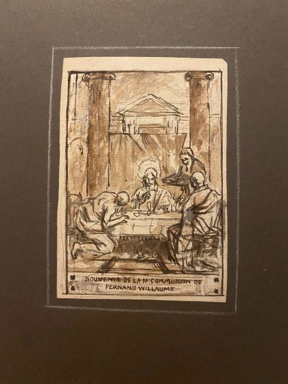First communion of the artist's son By Louis Willaume - Artwork 