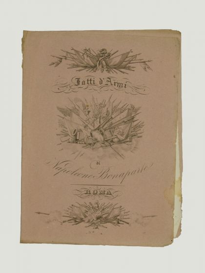 Copertina e testo della vita di Napoleone by Anonymous Artist - Rare book