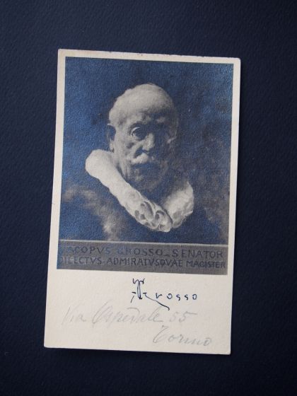 Postcard by Giacomo Grosso - Manuscripts
