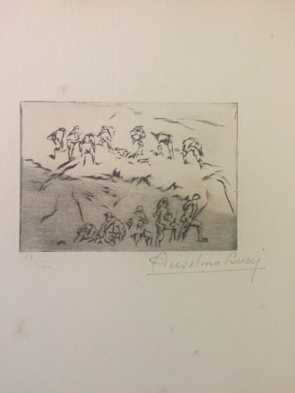 On Avance Sous Le Feu - from "Le Croquis du Front Italien"