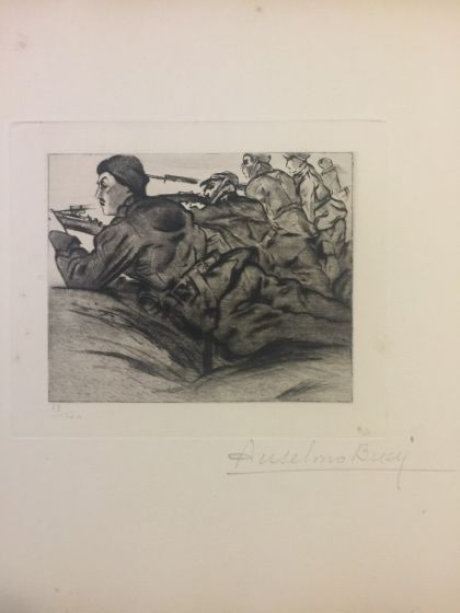 L‘ennemi est en Vue - from "Le Croquis du Front Italien"