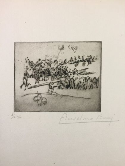 En Selle - from "Le Croquis du Front Italien"