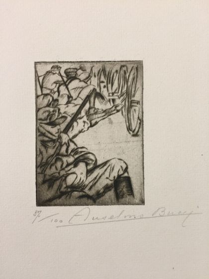 Le Long De La Route  - from "Le Croquis du Front Italien"