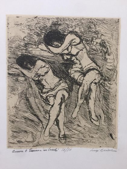 Anna e Emma nei Boschi by Luigi Bartolini - Modern Artwork 