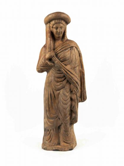 Female Standing Figure - Vintage Terracotta Sculpture  - SOLD