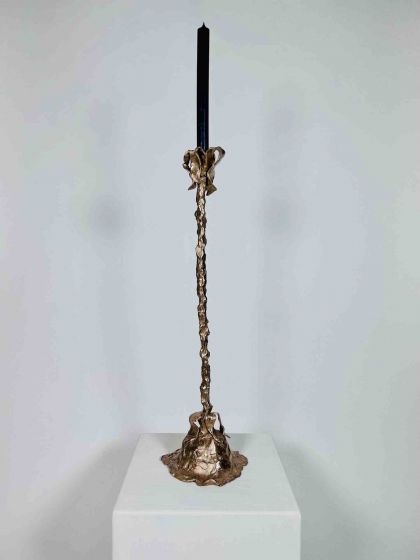 Candleholder “CANDELABRO LUNGO” in Bronze