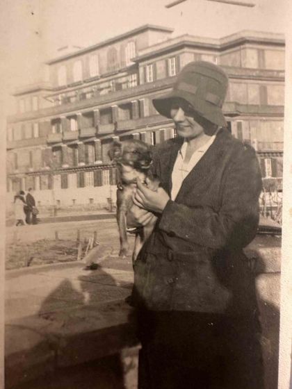 The Old Days  Photo - Woman with Dog