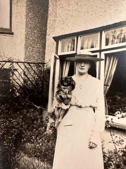 The Old Days Photo - Woman and Dog - Vintage Photo 