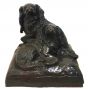 Couple of Cavalier King Spaniel on a pillow by Charles Valton - Modern Artwork