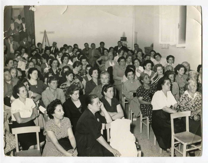 The lecture - Vintage Photograph About Women Rights