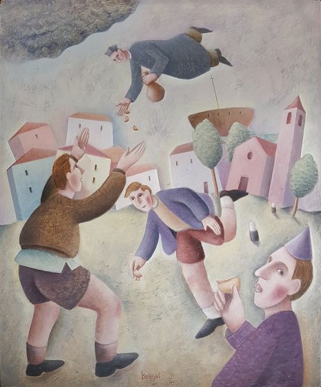 Il Lancio delle Raviole by Claudio Benghi - Contemporary artwork