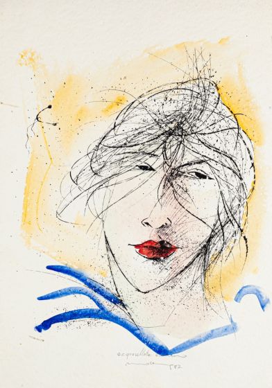Woman's Face by Mario Ceriacca - Modern Artwork
