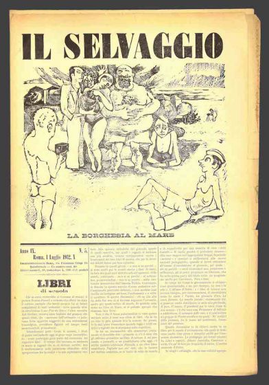 "Il Selvaggio no.5- 1932", Illustrated by Mino Maccari- Art Magazine